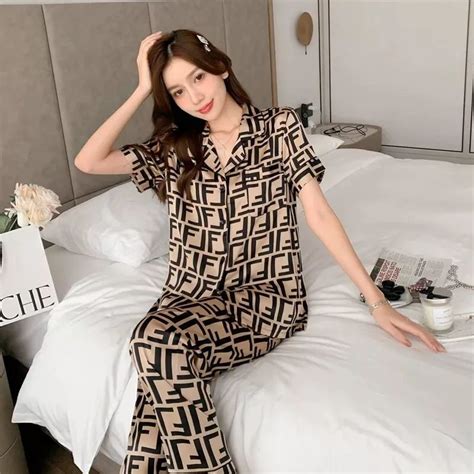 fendi pajamas set|fendi silk pajamas.